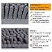 Vdomus Soft Microfiber Shag Bath Rug, Extra Absorbent and Comfortable, Anti-Slip, Machine-Washable Large Bathroom Mat, (Grey 32'' X 20'')