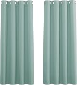 PONY DANCE Eyelet Light Green Curtains 46x54 in 2 Panels Thermal Blackout view 9