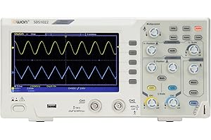 OWON SDS1022 Digital Desktop Oscilloscope 200 MHz Bandwidth 100 MSa/s Sample Rate 10K pts wavelength