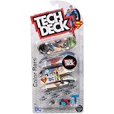 TECH DECK DC Superman Ultra DLX Customizable Fingerboards 4-Pack | Customize 4 Boards, Stickers &amp; Grip Tape, Authentic Details, Fidget Skateboard Toy Gifts for Kids &amp; Collectors Ages 6+