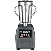 Waring Commercial CB15 Ultra Heavy Duty 3.75 HP Blender, Electric Touchpad Controls with Stainless Steel 1 Gallon Container, 120V, 5-15 Phase Plug,Black