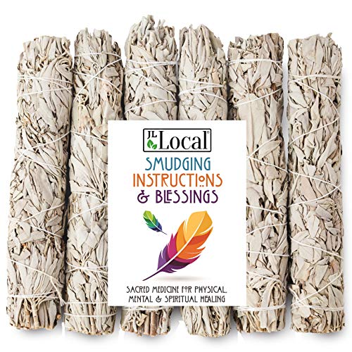 JL Local Wanderlust 9” White Sage Smudge Stick - Extra Large Smudging Wand Incense Stick for Cleansing, Purifying…