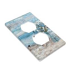 Daisy Flower Blue Beach Single Duplex Outlet Light
