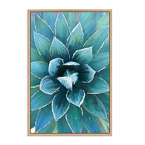 SIGNWIN Framed Canvas Wall Art Tropical Succulent Plant...