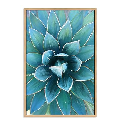 SIGNWIN Framed Canvas Wall Art Tropical Succulent Plant...