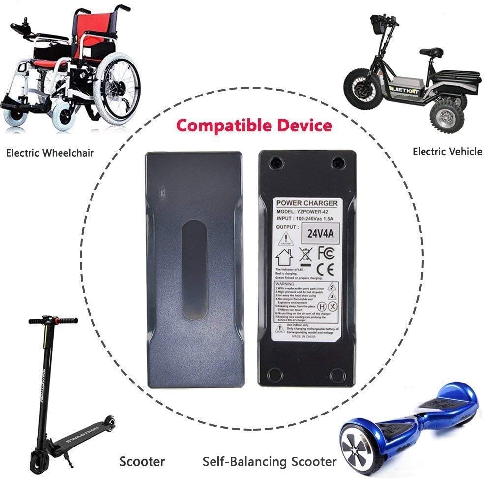 Abakoo New 24 Volt 4A 96W XLR Mobility Battery Charger for Jazzy Power Chair Go-Go Mobility Wheelchair Electric Pride Mobility Wheelchair Battery Charger mpv5 Auto XLR: Sports & Outdoors