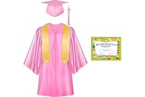 FIHCH Kindergarten Graduation Cap and Gown with 2024 Tassel,Graduation Stole and Certificate for Childs
