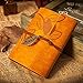 EvZ Vintage Gold Brown PU Leather Cover Loose Leaf Blank Notebook Journal Diary Gift