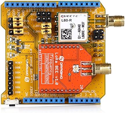 Dragino Lora/GPS Shield Long range transceiver and GPS expansion board for Arduino(915MHz)