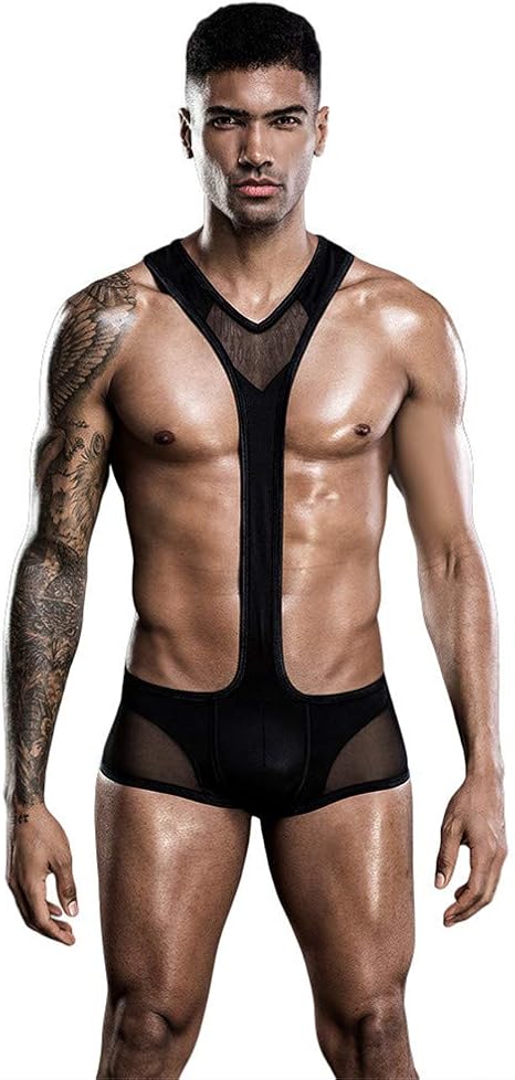 Amazon Co Jp ブラックワンピース視点誘惑メンズセクシーな制服ボディスーツショートパンツセクシーなファッション下着通気性のヒップ凸uボディスーツ下着ナイトクラブ ホーム キッチン