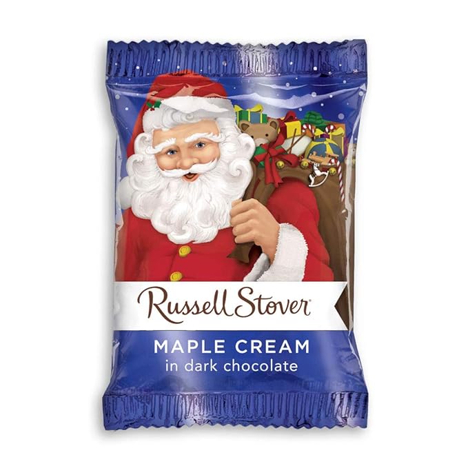 Russell Stover Dark Chocolate Maple Cream Santa, 1 Ounce