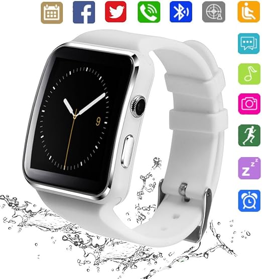 Bluetooth Smart Watch KKCITE Smartwatch Phone with SIM 2G GSM for Android Smartphones Support Sleep Monitor, Push Message, Camera Unlocked Watch Men ...