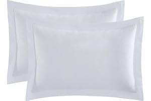 VANTA REPUBLIC Sham Pillows Set of 2, 20 X 40, Hypoallergenic Pillow Cover, High Thread Count, Double Brushed Microfiber, 2200 Series, 90 GSM, Hotel Collection, King Size Pillow Shams Set of 2 (White, King)