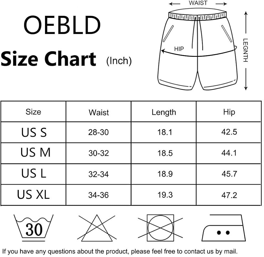 OEBLD Mens Athletic Shorts 2-in-1 Gym Workout Running 7'' Shorts with Towel Loop: Clothing