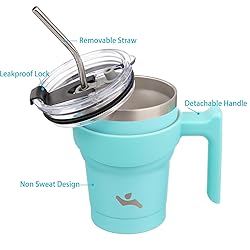 Konokyo 10 oz Tumbler with Handle and 2 Straw 2