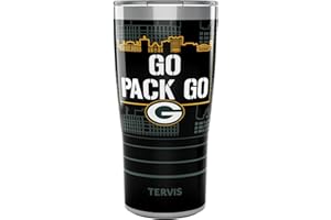 Tervis Traveler NFL Green Bay Packers - Go Pack Go Slogan Triple Walled Insulated Tumbler Travel Cup Keeps Drinks Cold & Hot, 20oz, Stainless Steel