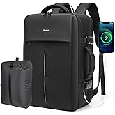 UMydeal Vacuum Backpack Travel with Pump, Large 60L Expandable Backpack, Water Resistant Computer Bag with USB Charging Port, Carry on Vacpack Backpacks Flight Approved