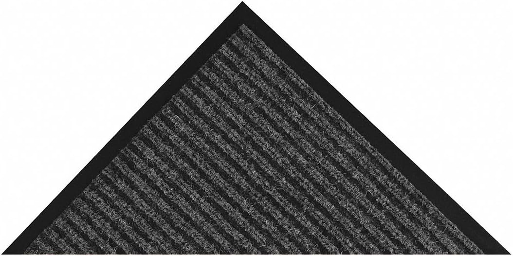 Notrax117 Heritage Rib Carpeted Entrance Mat for Lobbies and Indoor Entranceways, 2' x 3', Absorbent Indoor Commercial Rug for Home or Office, Charcoal, 117S0023CH