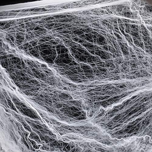 61WhOnq%2BO0L. AC  - Halloween Giant Spider Web Set Includes 5 ft