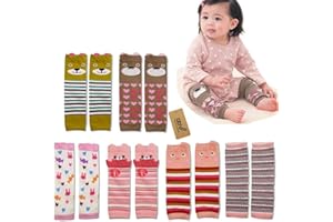 iZiv(TM) 6 PACK Cute Baby Toddler Leg Sleeve Warmers - Knee Socks Protector Warmer for Girl 0-3 Years