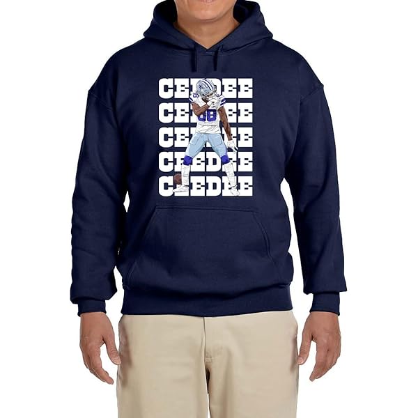 Amazon.com: Gray Dallas CeeDee Lamb Logo Hooded Sweatshirt Adult
