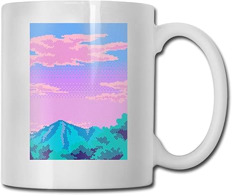 Amazon Co Jp モザイク 風景マグカップ おしゃれ コップ コーヒーカップ ロゴ入り 食器 洋風 カフェ オフィス用品 カップ 耐熱 デザイン雑貨ラッピング 白 330ml ホーム キッチン