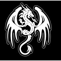 Amazon.com - MAKTEM Mythic Fantasy Dragon Car Decal, Medieval ...