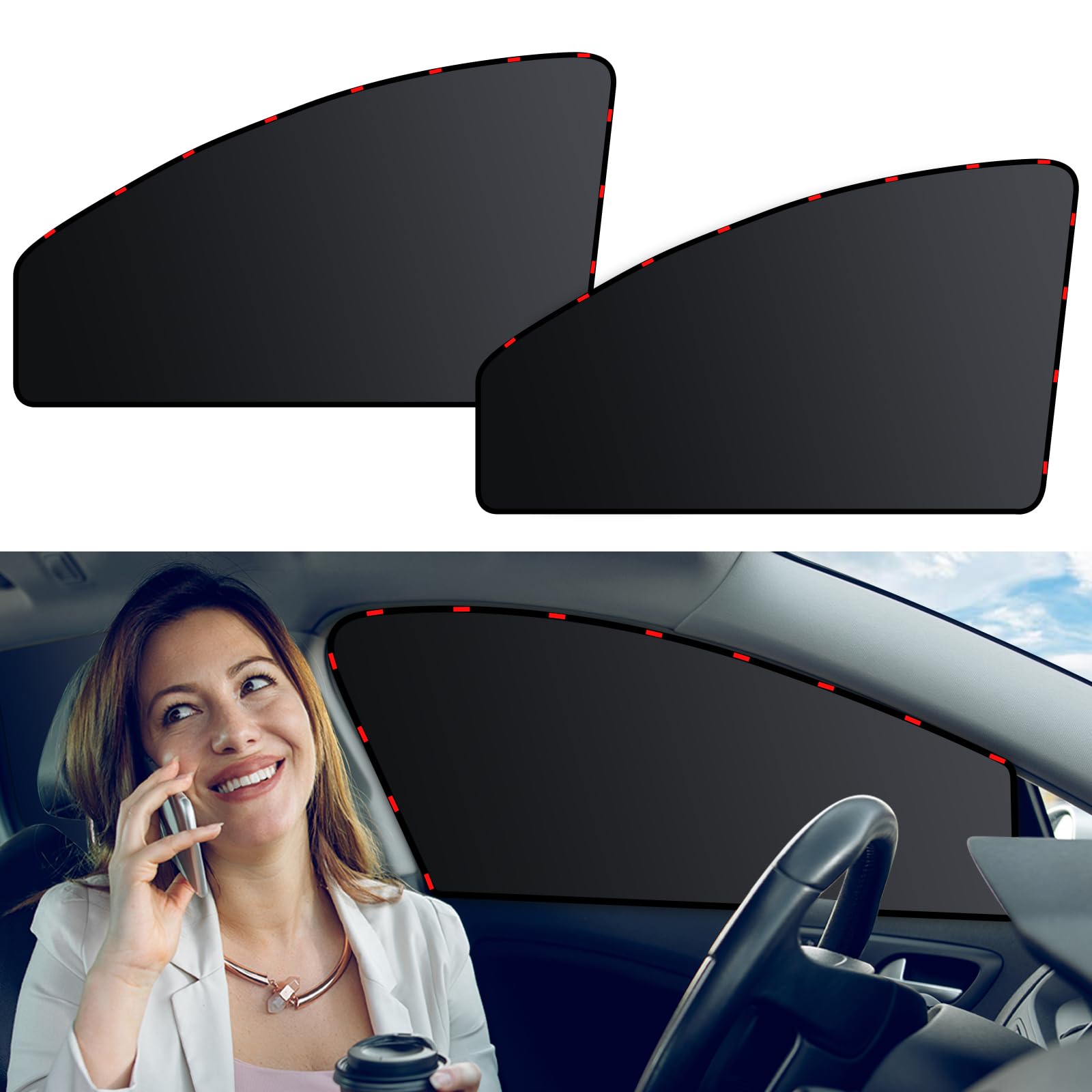 Photo 1 of ZATOOTO Car Window Shades for Driver Side Car Privacy Shades for Front Window Full Blackout Car Window Cover Magnetic Sun Shade for Car Window Universal Great for Travel Camp Privacy