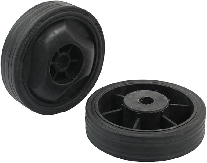 sourcing map 2 Pcs 15mm Hole Dia Black Plastic AntiSlip Wheels for Air