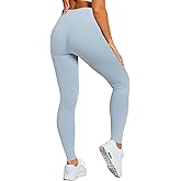 MAXXIM Ribbed Workout Leggings for Women Seamless High Waisted Scrunch Tights for Gym Workout Yoga Running