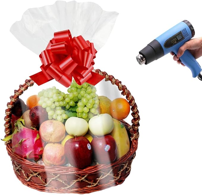 Shrink Wrap Bags for Easter Gift Baskets,24x30 inches Clear