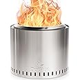 OutVue 19.5 inch Stainless Steel Smokeless Fire Pit, Outdoor Smokeless Firepit with Tote Bag&Fire Poker, Wood Burning Fire Pits for Camping, Bonfire, Low Smoke Firepit for Outside (Vertical Hole)