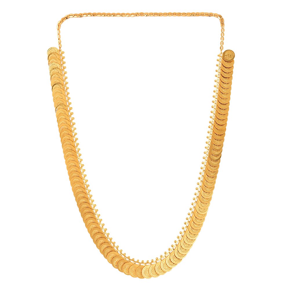 zeneme gold-plated temple coin chain necklace set for women