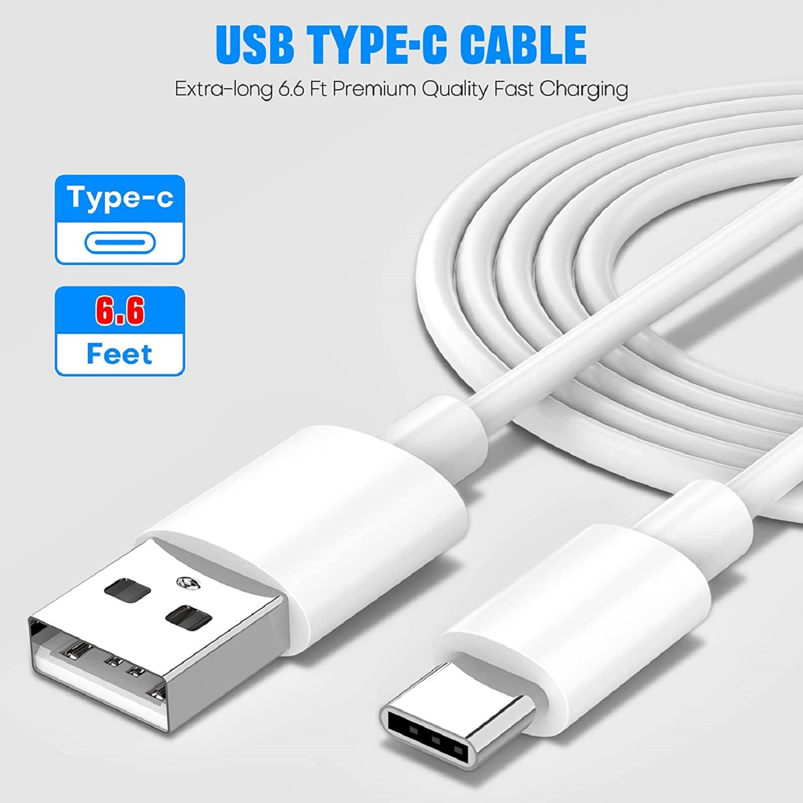 for Samsung Fast Charging Cord 6FT Type C Charger USB Wall Charger Block Samsung Fast Charger for Galaxy S9 S10 S10+ S20 S21 S22 S23 S24 S25 Plus/Ultra/FE,A55/A54/A56/A16/A15/A14/A25/A35,Note 20/10/9