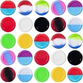 KISEER 30 Pcs 5ml Silicone Wax Containers Assorted Colors Multi Use Non Stick Wax Oil Storage Jars