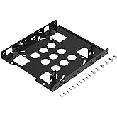SABRENT 2.5 to 3.5in HDD/SSD Mounting Bracket &amp; Adapter (BK-HDDH) | Fits 2.5in HDD or SSD into a 3.5in internal bay, Steel bracket, Screws included, Desktop tower use only
