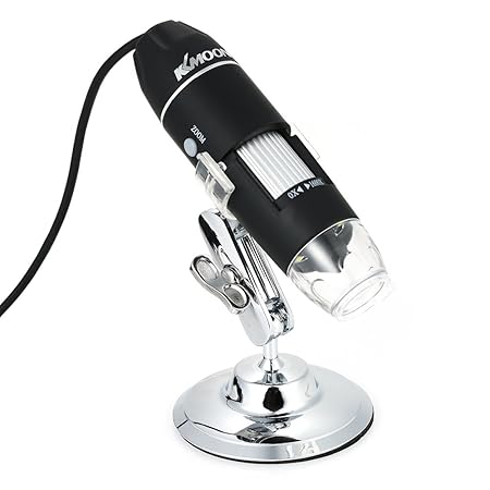 KKmoon USB Digital Mikroskop 1600X Vergrößerung ?mit OTG Funktion Endoskop 8-LED Licht Lupe Lupe mit Stand?