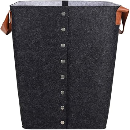 KKJKK 2 Piezas Sintió Plegable Cesto de la Ropa con Asa de Transporte