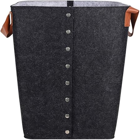 KKJKK 2 Piezas Sintió Plegable Cesto de la Ropa con Asa de Transporte