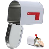 TOPPERFUN 1Pc Mini Mailbox, 6.13x4.40x3.69in Tinplate Kids Small Mailbox, Valentines Day Present Mail Box Decorative Outdoor Letter Can Play Mail Box for Classroom Role Playing and DIY Handicraft