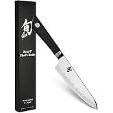 Shun Sora 6" Chef's Knife | Handcrafted Japanese Kitchen Knife, VG10 Steel Edge and 420J Stainless Steel Blade, Balanced Handle