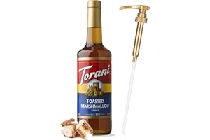 Toasted Marshmallow Syrup for Coffee 25.4 Ounces Coffee Syrups and Flavors with Jimoco Pump Syrup Dispenser