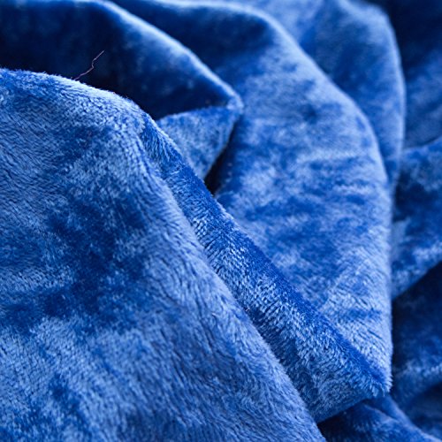  Stretch Pann Solid Velvet Royal Sea Blue 58 Inch Wide Fabric by the Yard (F.E.)