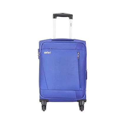 Safari Savage 77 Cms Polyester Blue Check-In 4 wheels Soft Suitcase