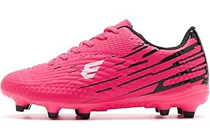 EPIMENO Boys and Girls Soccer Cleats Youth Firm Ground Athletic Outdoor Training Football Shoes for Little and Big Kids