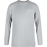 Boys UPF 50+ Long Sleeve Sport Sun Protective Rash Guard Swim Athletic Shirt Outdoor Running