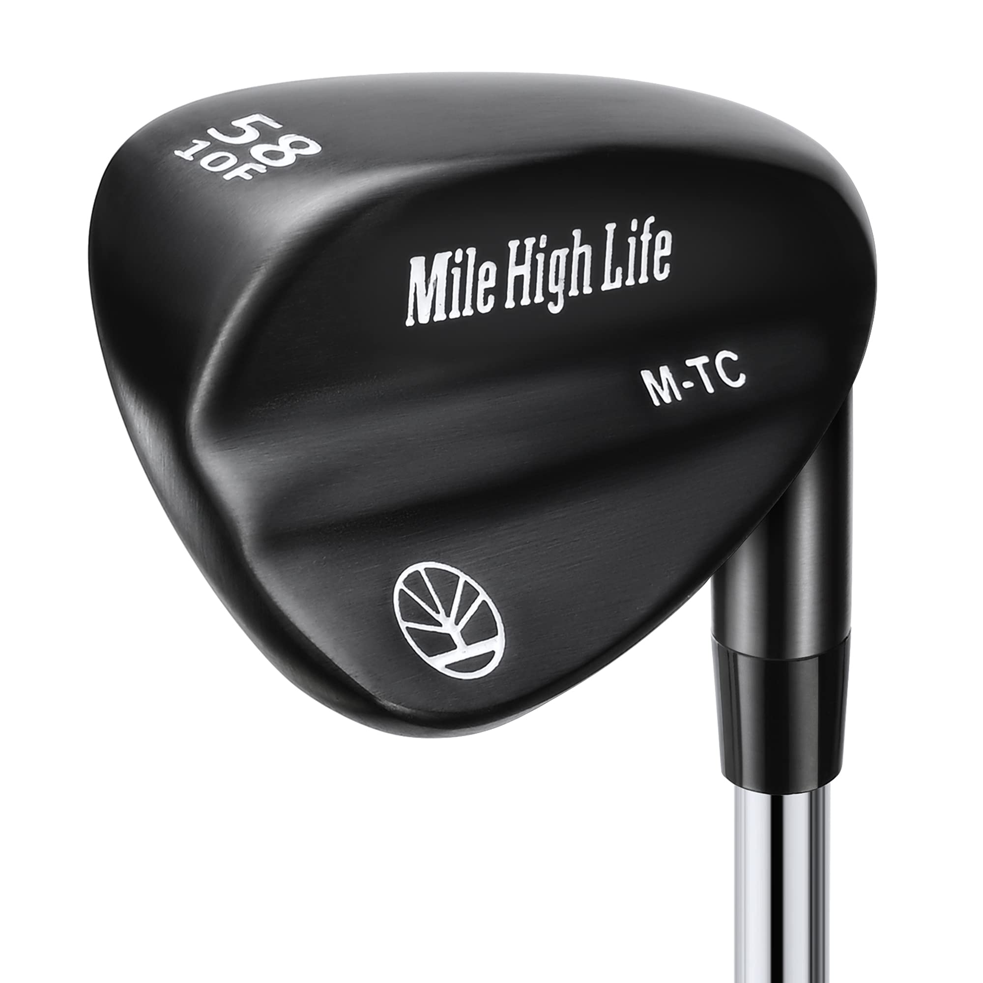 Mile High Life | Entry Level Golf Sand Wedge Sets | Beginner’s Golf Gap Wedge Sets | Lob Wedge Golf Clubs for Men & Women (58 Degrees(Black Titanium Layer))