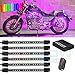 LEDGlow 6pc Million Color Flexible Motorcycle LED Lighting Kit - 15 Solid Colors - 9 Patterns - 6