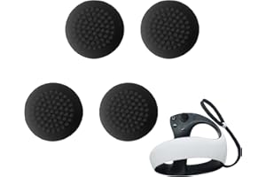 (2 Sets) Miimall Compatible for Playstation VR2 Controller Cover, Soft Anti-Slip Controller Rubber Silicone Protector Case Cover for PSVR2, Joystick Caps for PS VR2 Thumb Grip Caps-Black