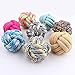 Rachel Pet Products Colorful Cotton Rope Weaving Durable Chew Cleaning Teeth Ball Pets Dog Toys, Random Color, 2 pcs per Pack